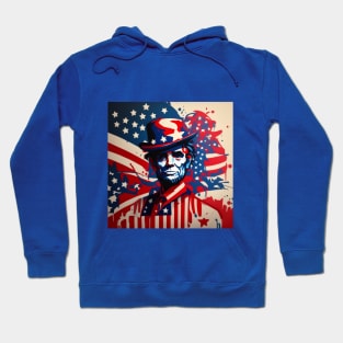 4th of july Liberty's Legacy: Celebrating Independence Day with Abraham Lincoln Hoodie